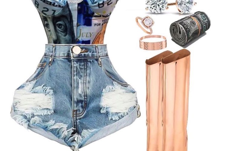 Outfit_Inspiration_Money_Print_Corset_by_Hawt_Topic_Denim_Shorts_by_One_Teaspoon_and_Metallic_Boots_by_Alexandre_Vauthier
